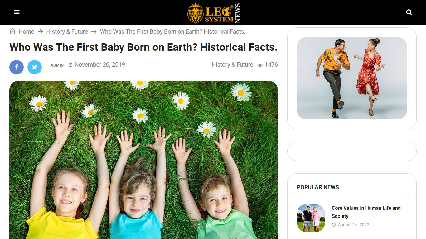 Who Was The First Baby Born on Earth? Historical Facts.